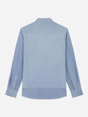 Wrangler x Beyond Retro Heritage Shirt in Light Wash alternative view 4