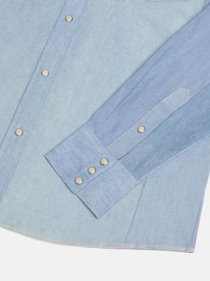 Wrangler x Beyond Retro Heritage Shirt in Light Wash alternative view 6