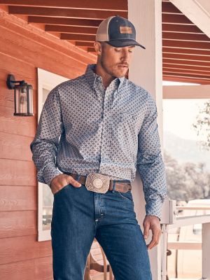 Wrangler® George Strait™ Long Sleeve Button Down One Pocket Shirt