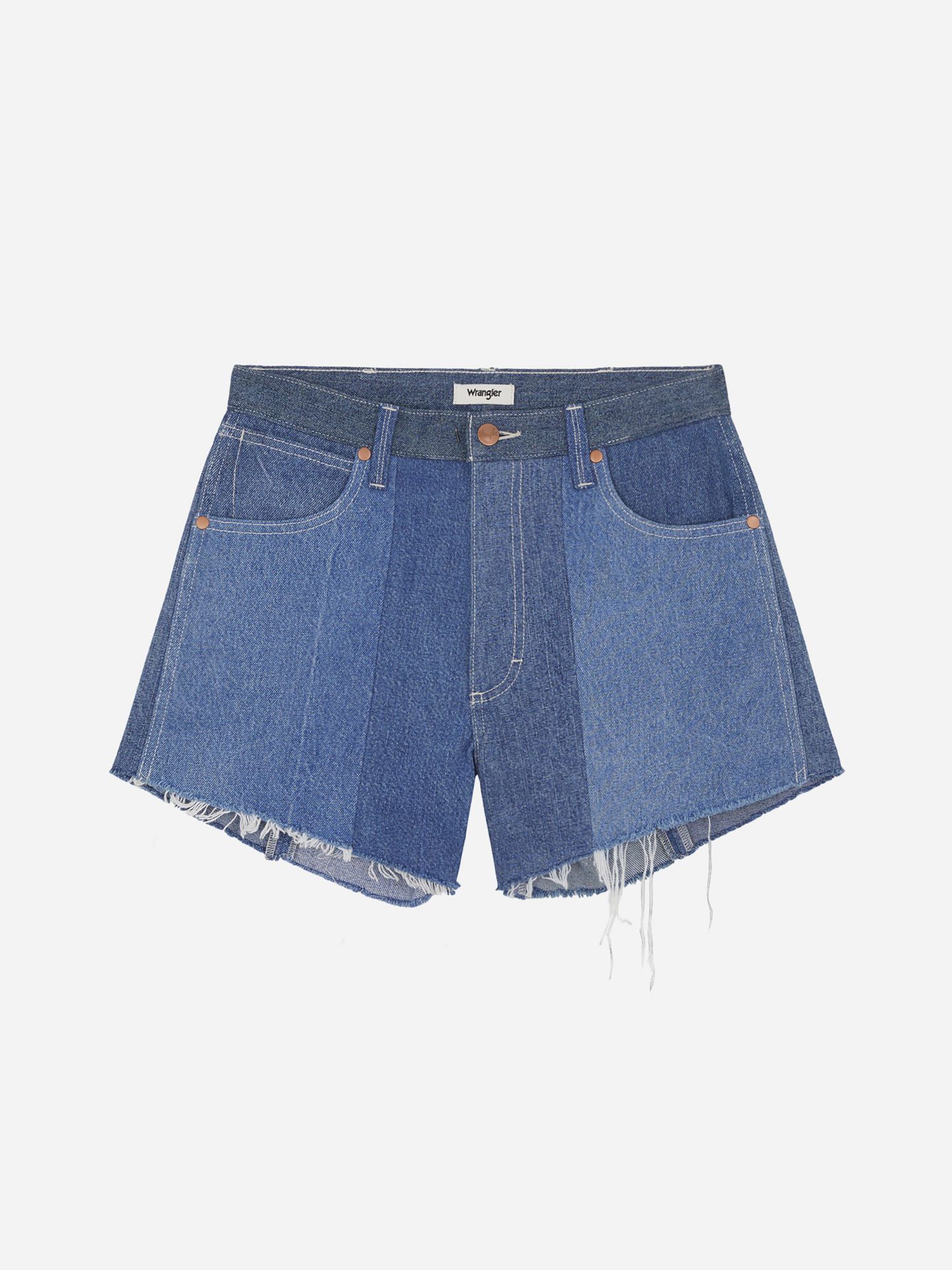 Женские шорты Wrangler x Beyond Retro Reworked, цвет: Светлая варка — фото 2