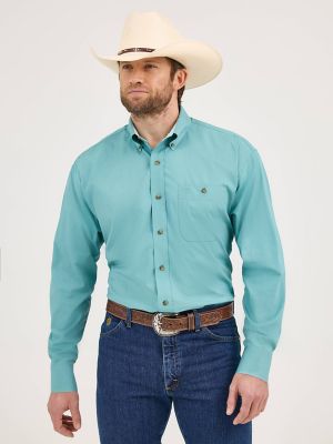 Wrangler® George Strait™ Solid One Pocket Button Down Shirt