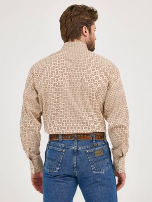 Wrangler® George Strait™ Troubadour Long Sleeve Western Snap Shirt in Chocolate Overlay alternative view