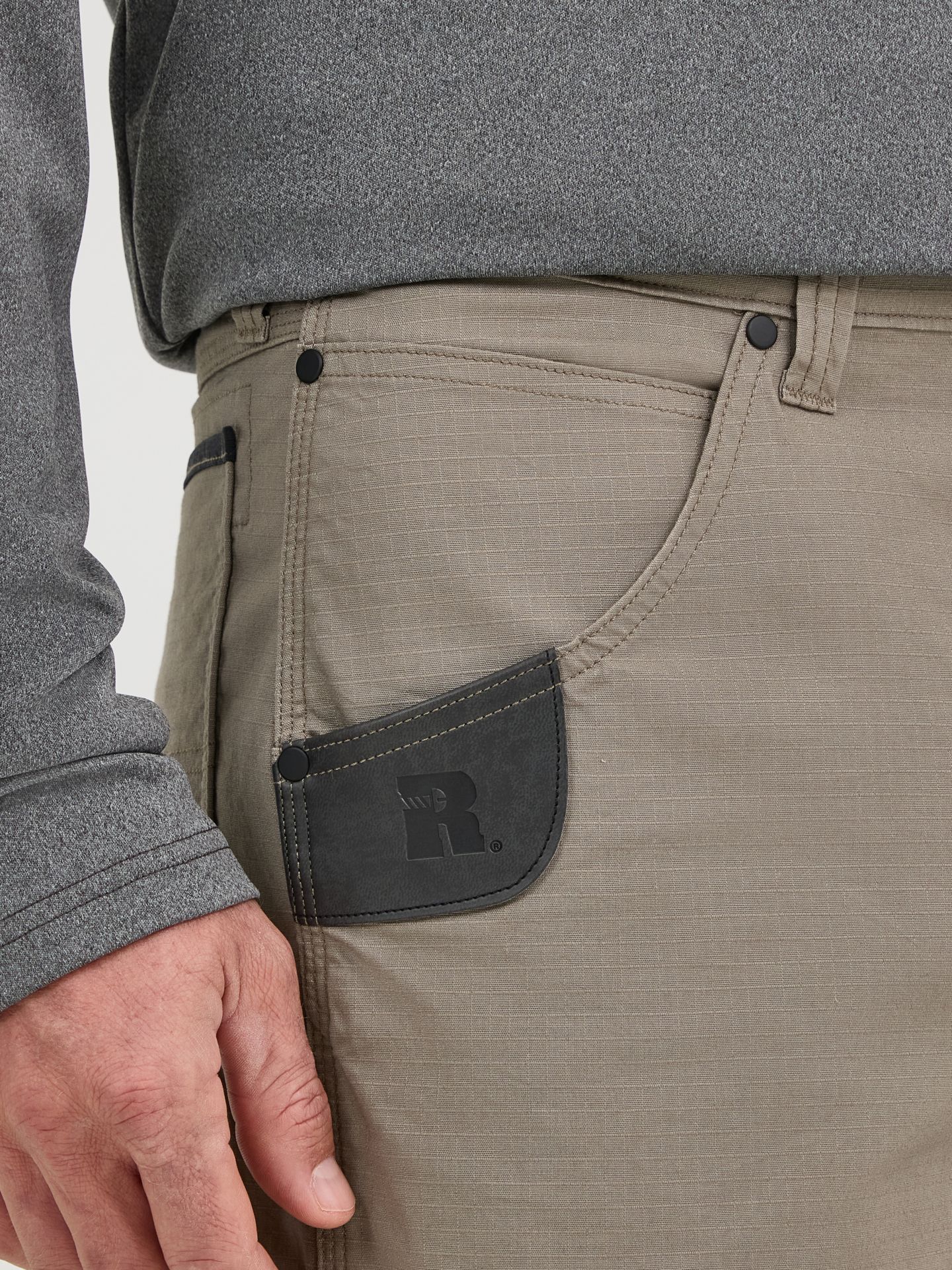 Мужские шорты Wrangler Riggs Workwear® Technical Carpenter Short, цвет: Тёмный хаки — фото 7