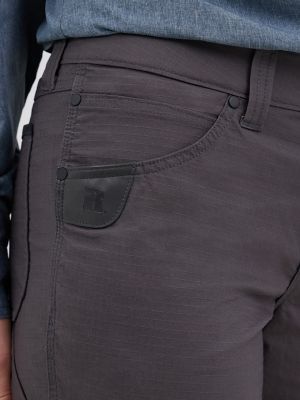 Women's Wrangler RIGGS Workwear® Technical Carpenter Short in Grey Pinstripe alternative view 4