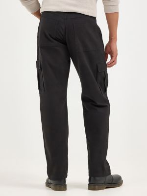 Men's Fleece Lined Cargo Pant in Black