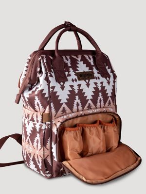 Southwestern Print Backpack:Brown:One Size alternative view 2
