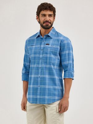 Wrangler ATG™ Men's Hike To Fish Plaid Shirt