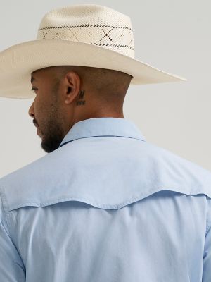 Wrangler All Terrain Gear Men's Drover Utility Shirt in Cerulean