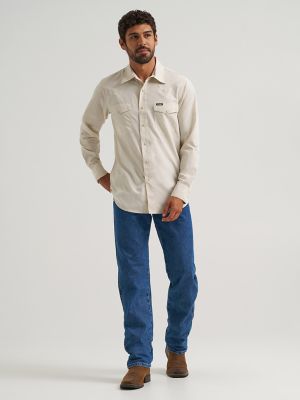 Wrangler All Terrain Gear Men's Drover Utility Shirt in Pelican