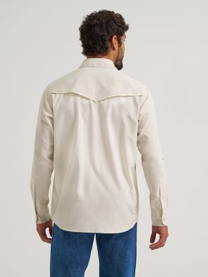 Wrangler All Terrain Gear Men's Drover Utility Shirt in Pelican
