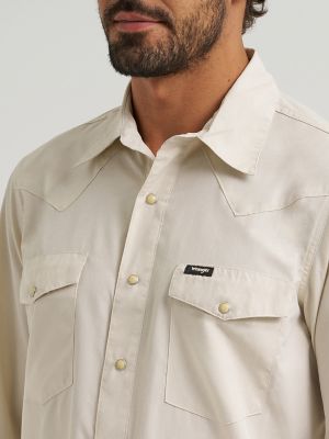 Wrangler All Terrain Gear Men's Drover Utility Shirt in Pelican