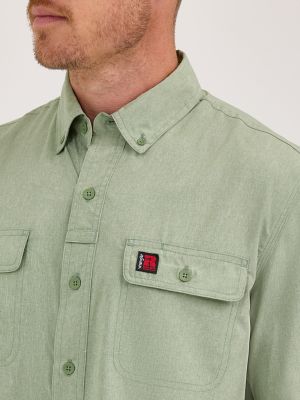 Wrangler RIGGS Workwear&reg; Lightweight Vented Work Shirt in Hedge Green