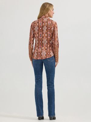 Wrangler x Lainey Wilson Chestnut Checotah Western Snap Shirt | SALE ...