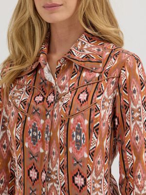 Wrangler x Lainey Wilson Chestnut Checotah Western Snap Shirt | SALE ...