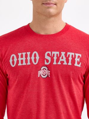 Men's Wrangler Collegiate Rattler Long Sleeve T-Shirt in Ohio State alternative view 3