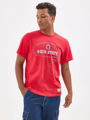 Men's Wrangler Collegiate Barb Wire T-Shirt in Ohio State