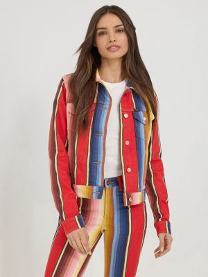 Wrangler x Lainey Wilson Rodeo Ben Stripe Trucker Jacket in Rodeo Ben Stripe