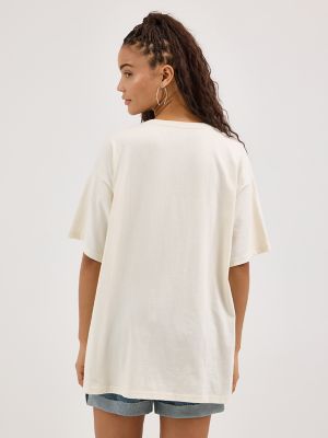 Women's Oversized Desert Tee in Whisper White