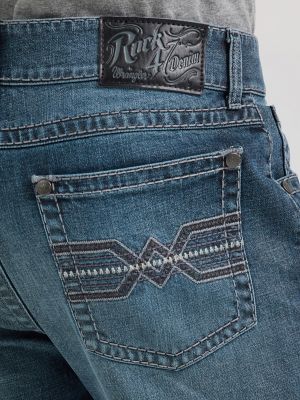 Wrangler Rock 47 Denim Mens Slim Straight store Jeans Med Wash MRS47QR Size 32x34 NWT