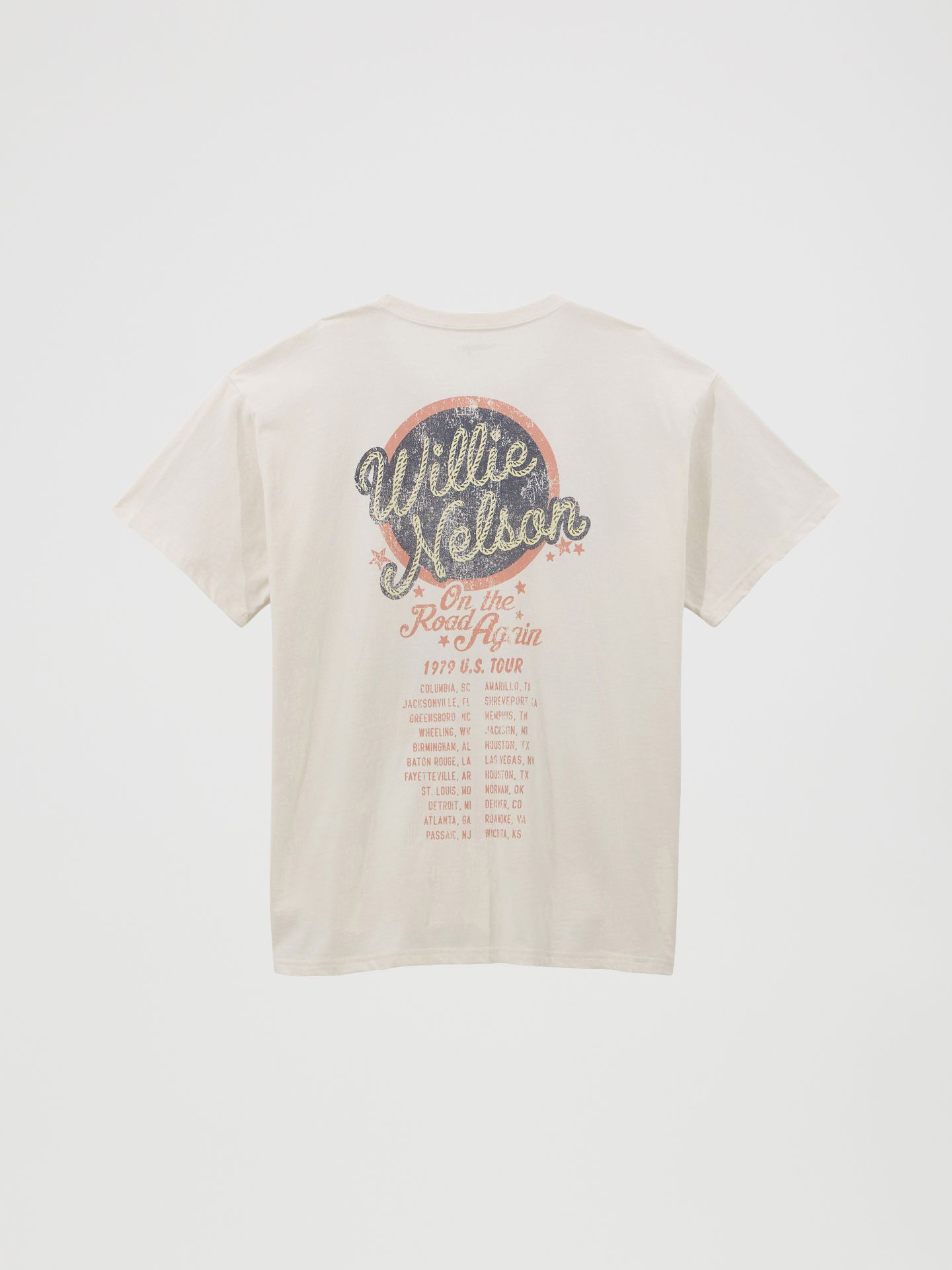 Женская футболка Wrangler Willie Nelson Oversized Band, цвет: Зефирный — фото 4