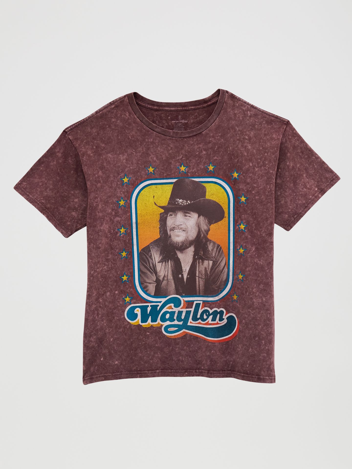 Женская футболка Wrangler Waylon Jennings Oversized Band, цвет: Варёный — фото 1