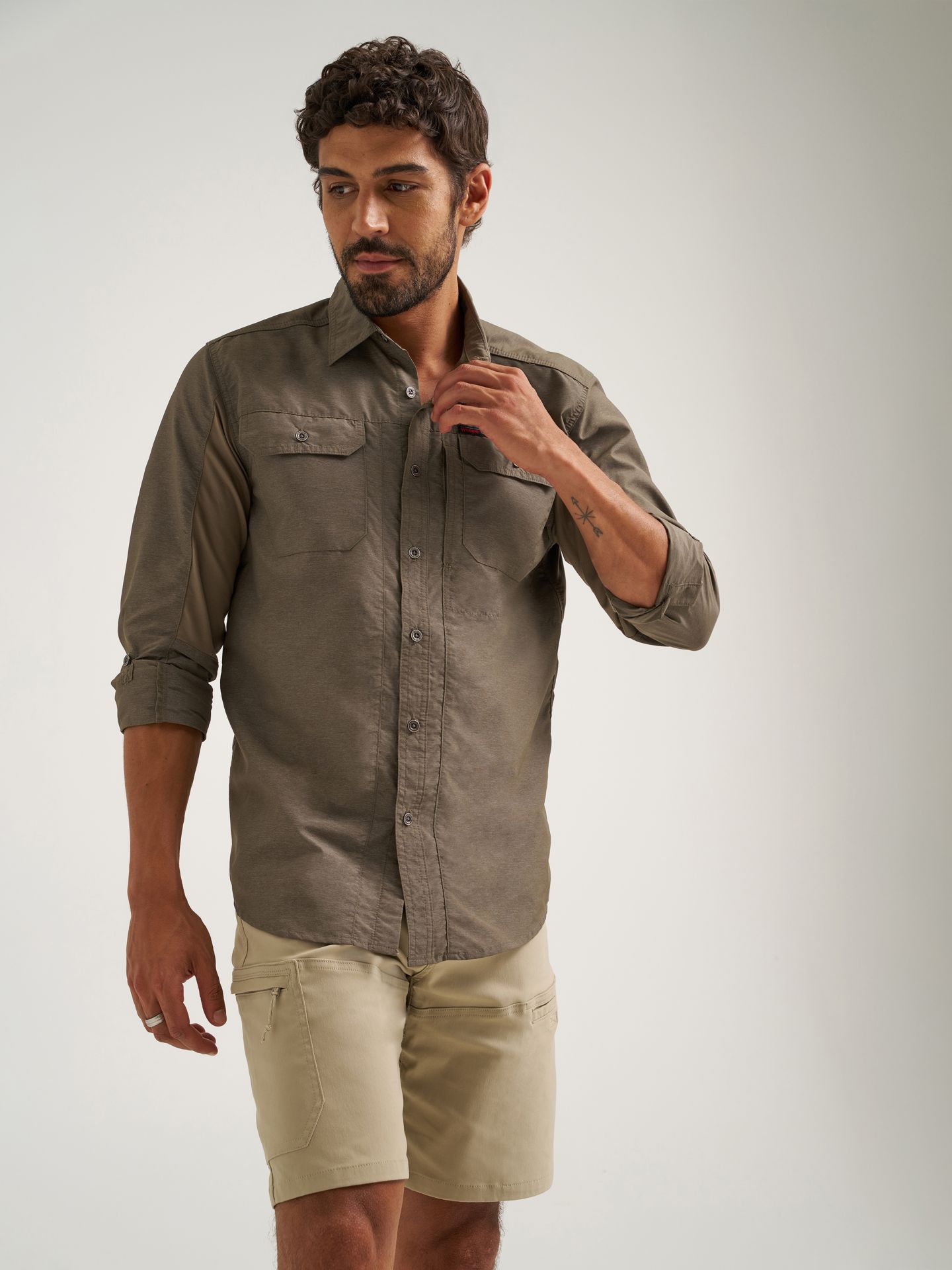 Мужские шорты Wrangler ATG™ Harbor Short, цвет: Серебристый — фото 5