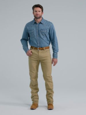 Premium Performance Tough Comfort Cowboy Cut&reg; Regular Fit Canvas Jean in Kelp main view