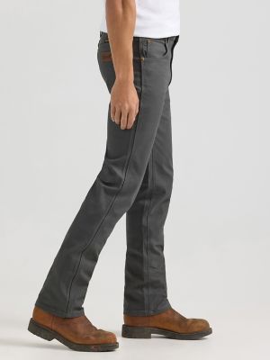 Premium Performance Tough Comfort Cowboy Cut® Slim Fit Canvas Jean in Grey Pinstripe