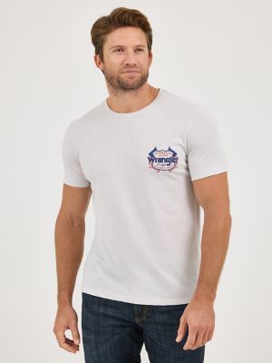 Men's Wrangler Back Graphic T-Shirt in Lunar Shield