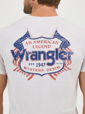 Men's Wrangler Back Graphic T-Shirt in Lunar Shield