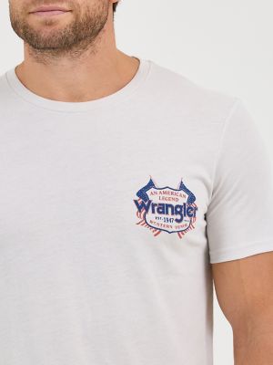 Men's Wrangler Back Graphic T-Shirt in Lunar Shield