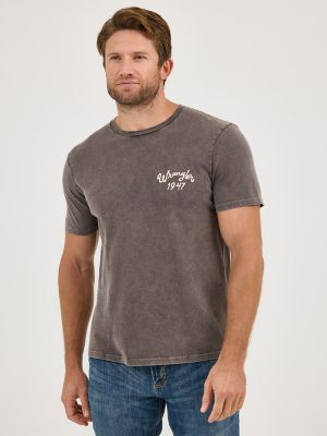 Men's Wrangler Mineral Wash Back Graphic T-Shirt in Ganache alternative view