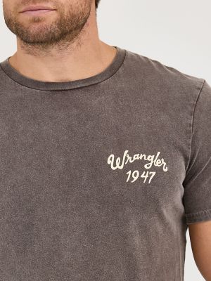 Men's Wrangler Mineral Wash Back Graphic T-Shirt in Ganache alternative view 3