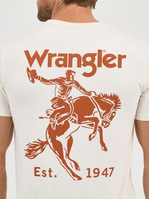 Men's Wrangler Bucking Cowboy Back Graphic T-Shirt in Rider