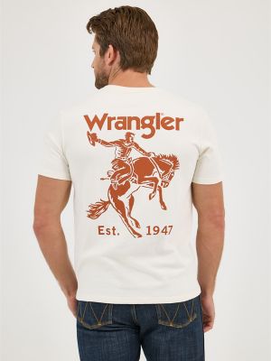 Men's Wrangler Bucking Cowboy Back Graphic T-Shirt