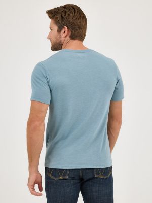 Men's Wrangler Americana Flag Logo T-Shirt in Lead Flag