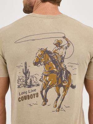 Men's Wrangler Mineral Wash Back Graphic T-Shirt in Trenchcoat alternative view 2