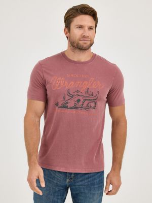 Men's Steerhead Mineral Wash Graphic T-Shirt in Steer Ginger