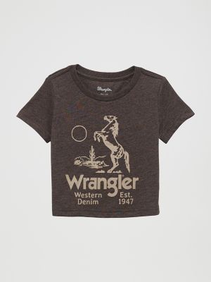 Little Boy's Short Sleeve Graphic T-Shirt in Ganache Heather