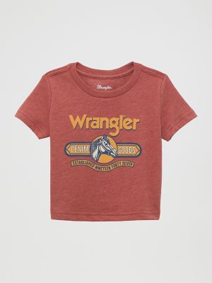 Little Boy's Short Sleeve Graphic T-Shirt in Marsala Heather