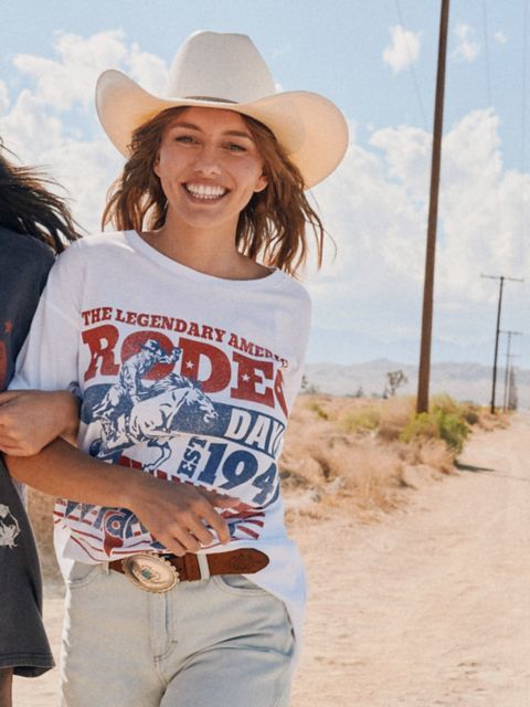 Женские футболки Wrangler Women's Wrangler Rodeo Days Oversized Tee