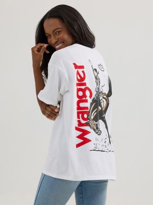 Women's Wrangler Western Back Graphic Oversized Tee