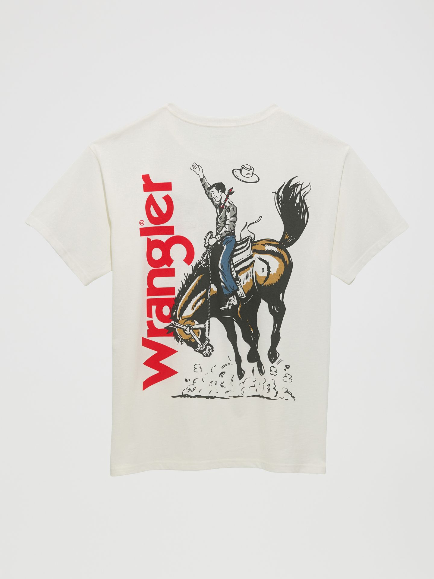 Женская футболка Wrangler Western Back Graphic Oversized, цвет: Яркий белый — фото 1