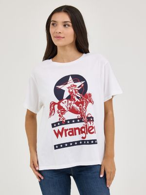 Women's Wrangler Western Graphic Girlfriend Tee in Rodeo