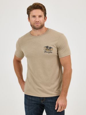 Men's Wrangler Back Graphic T-Shirt in Eagle Brown alternative view