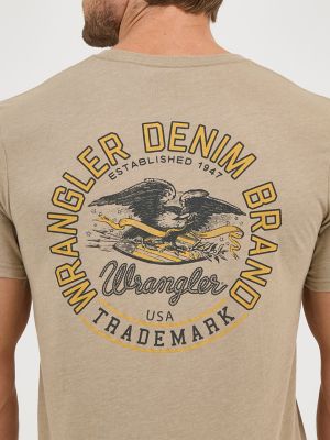 Men's Wrangler Back Graphic T-Shirt in Eagle Brown alternative view 2