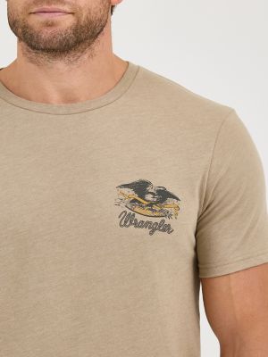 Men's Wrangler Back Graphic T-Shirt in Eagle Brown alternative view 3