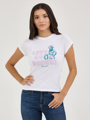 Women's Wrangler Shrunken Western Raglan Tee