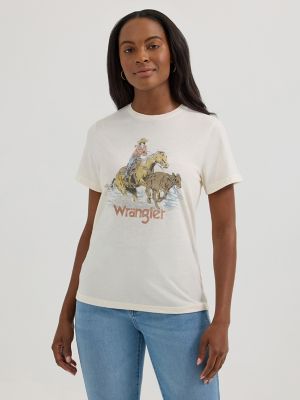 Women's Wrangler Logo Cowboy Regular Fit Tee