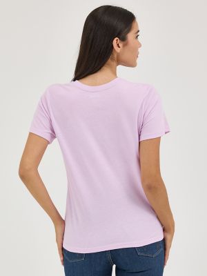 Women's Wrangler Kabel Logo Vibrant Reg Fit Tee in Orchid Bouquet alternative view